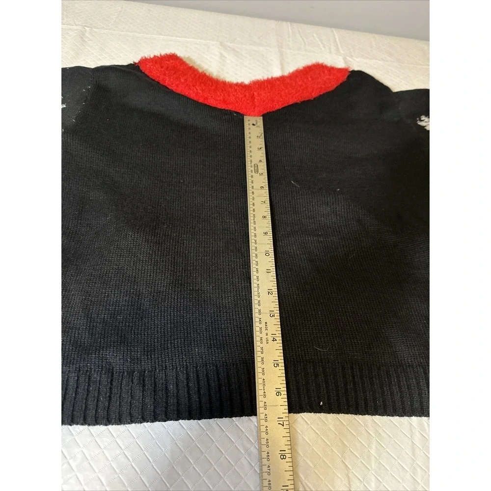 Holiday Time Ugly Christmas sweater Snow Way Embelished Black Size Large